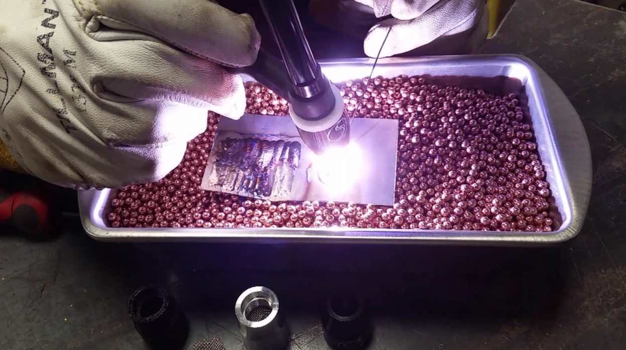 Tig Welding a Small parts in a Purge Box