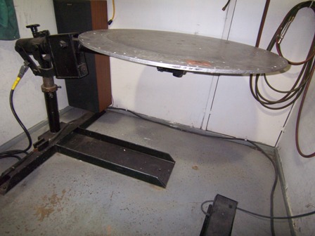 welding positioner makes a very useful table for odd shaped parts.