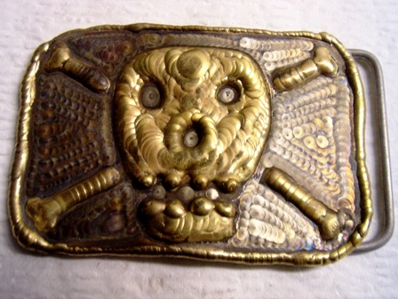 welding art skull belt buckle welding art skull belt buckle