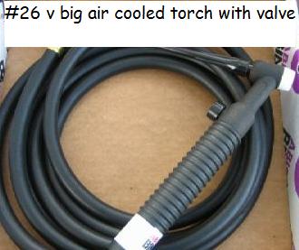 air cooled tig torch 26 with valve