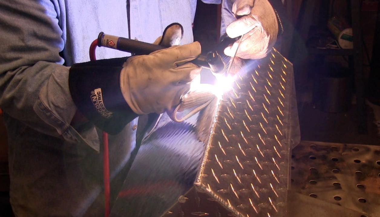 aluminum tote with tig finger aluminum tote with tig finger