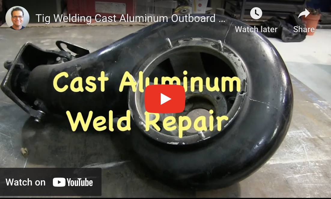 cast aluminum repair thumb