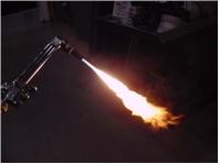 using cutting torch acetylene flame