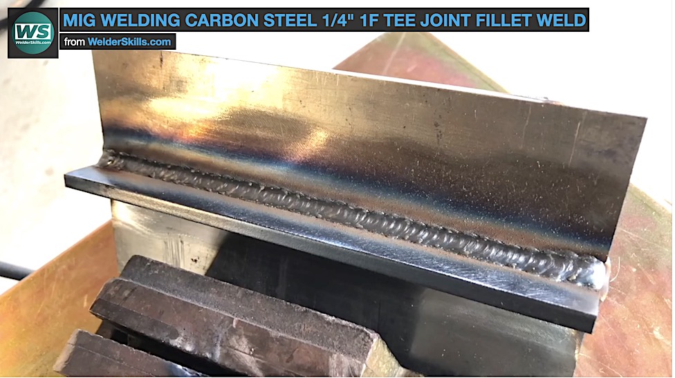 Mig Welding carbon steel 1/4" thick 1F tee joint settings