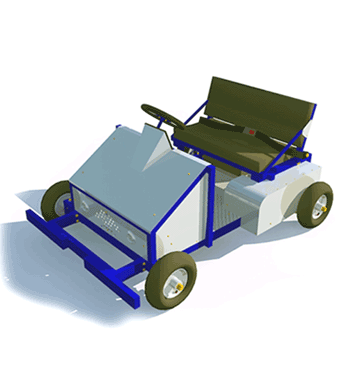 Computer rendering of Electric Go Kart