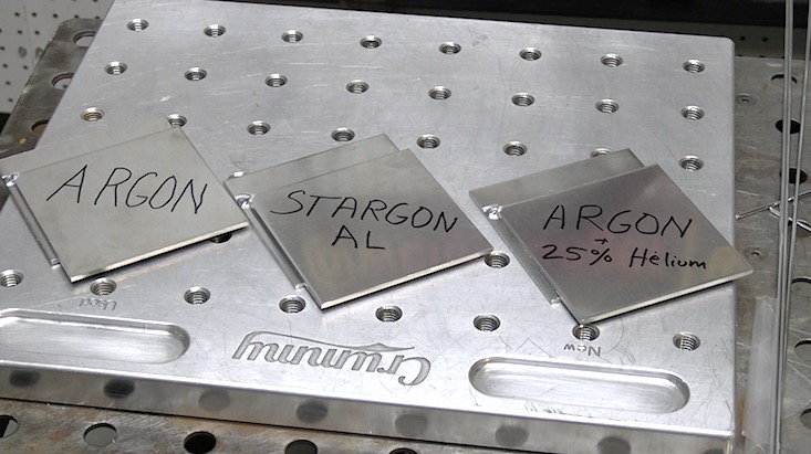 aluminum lap test pieces