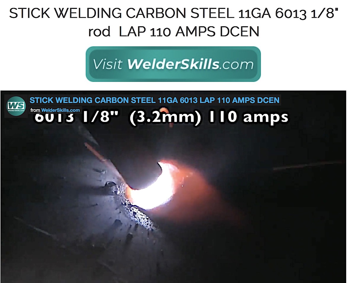 Stick Welding 11ga with 6013 1/8" rods on DCEN