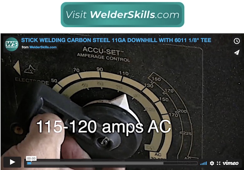 Stick Welding Carbon steel downhill 6011 tee joint