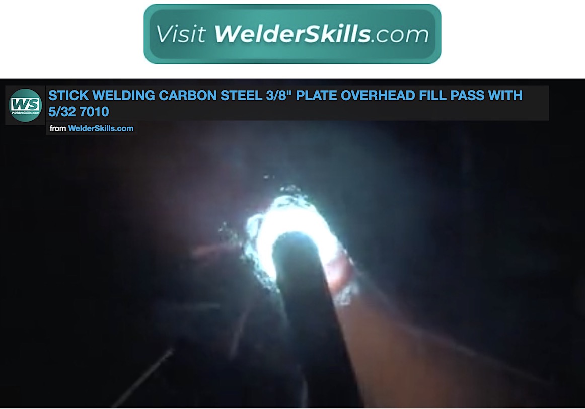 stick welding overhead 5/32 7010