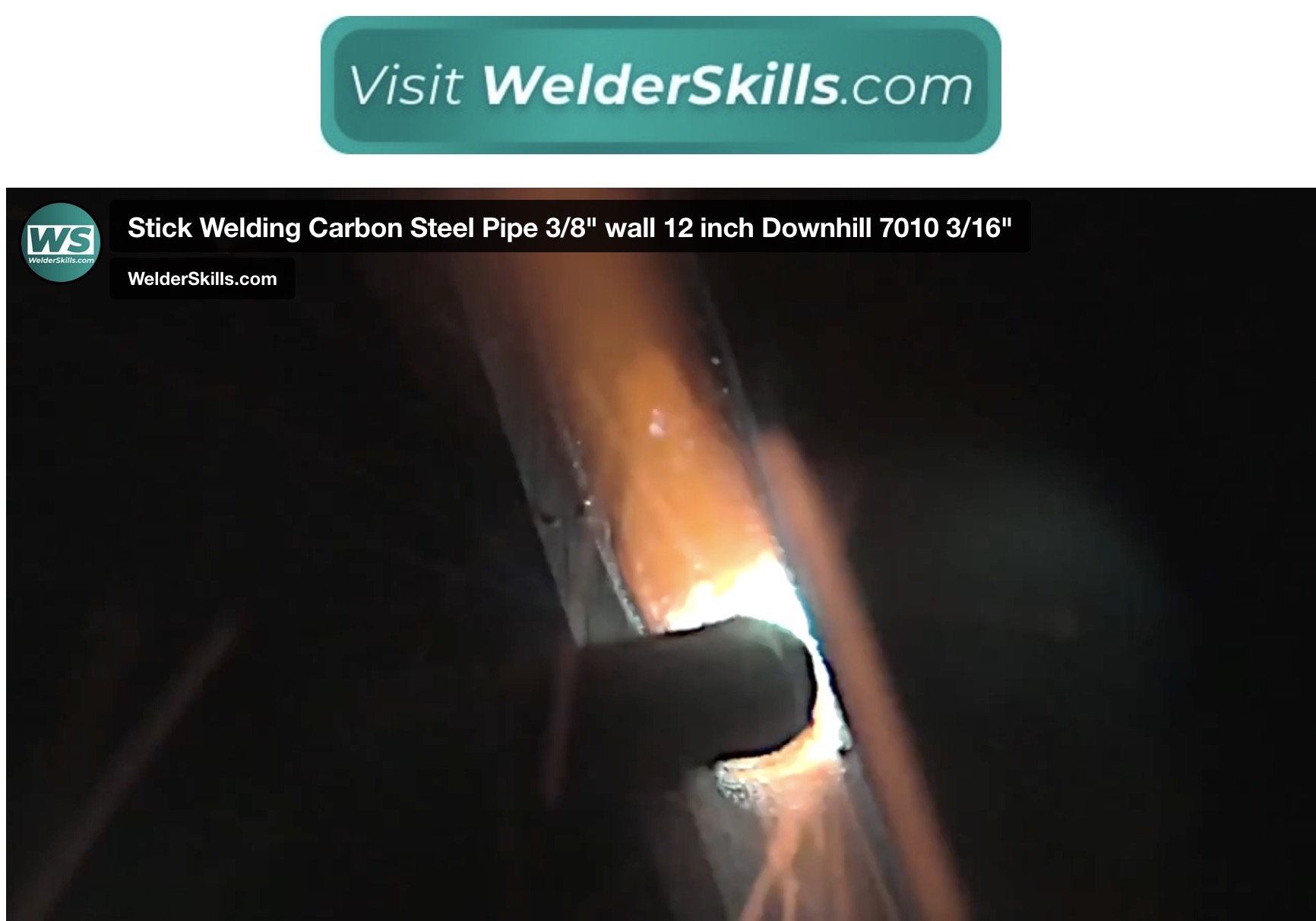 stick welding pipe downhill
