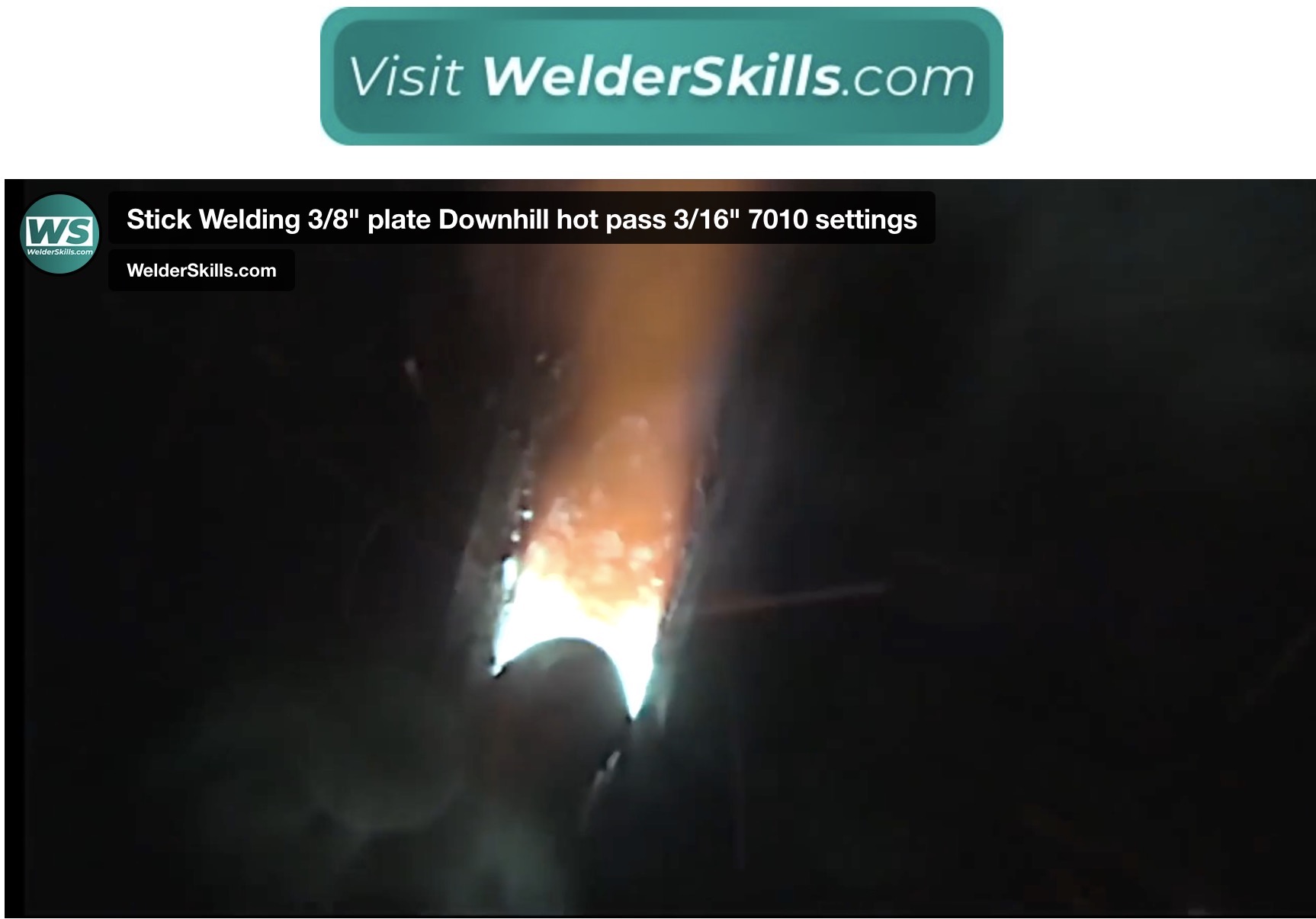 stick welding downhill