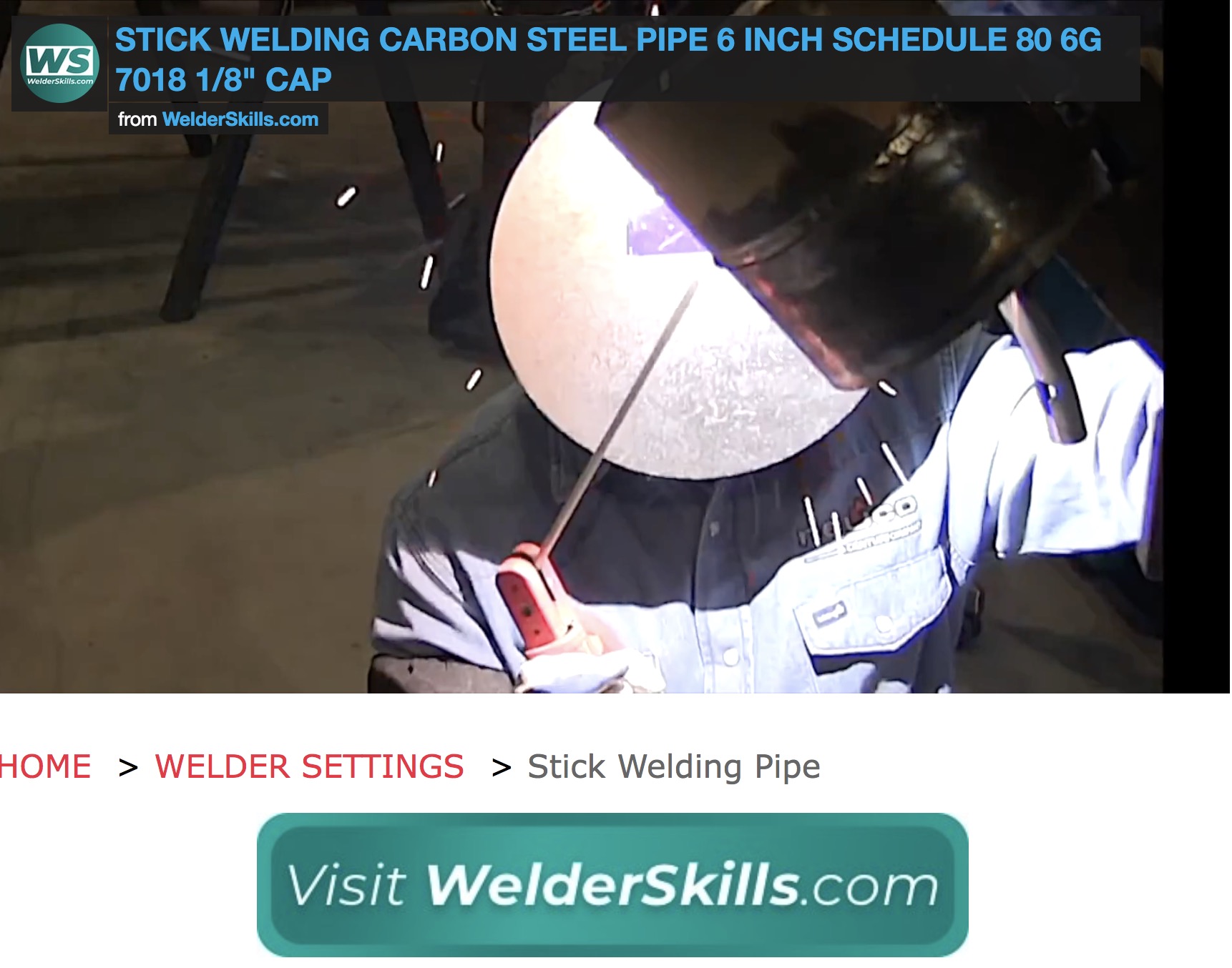 Stick welding 6 inch carbon steel pipe 6g cap with 7018 1/8"