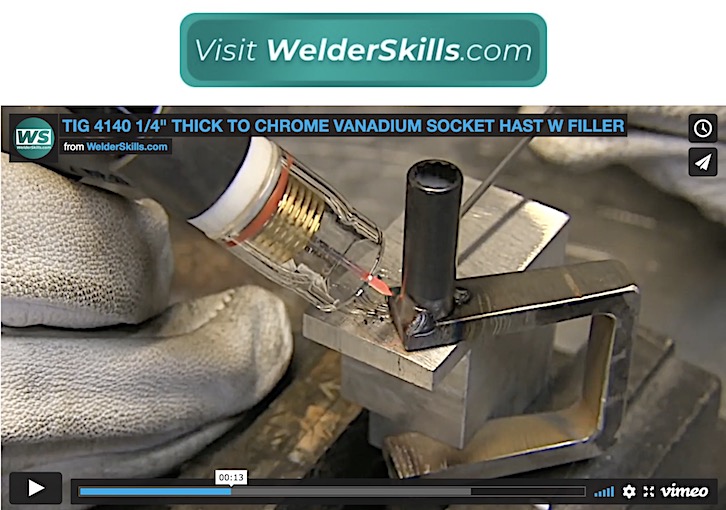 Tig Welding 4140 to Chrome Vanadium socket settings and filler