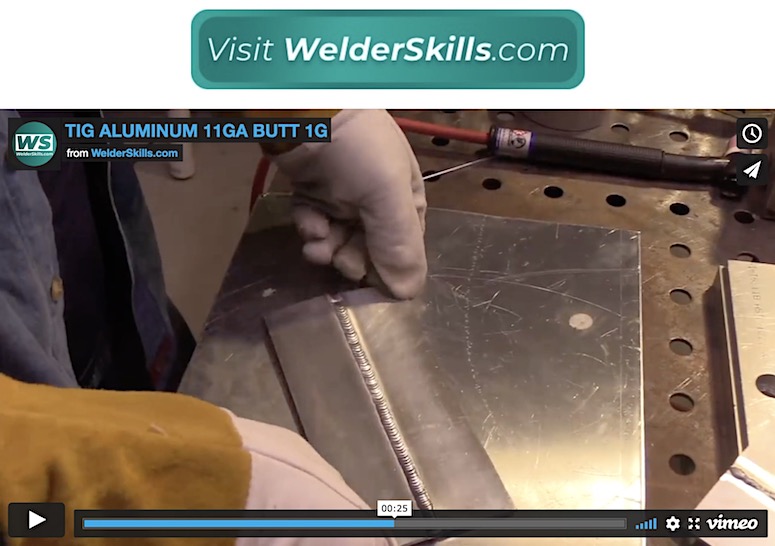 Tig Aluminum 11ga 1g Butt Settings
