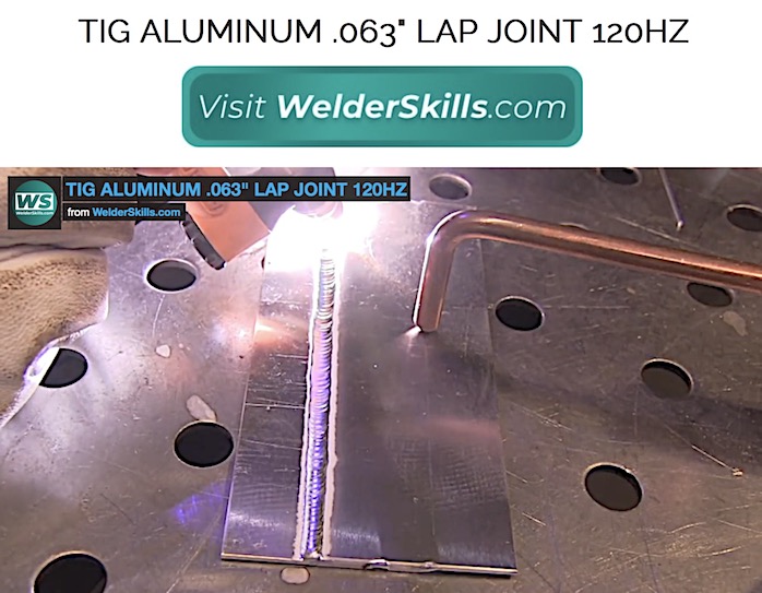 TIG Welding Aluminum Lap joint .063" 120hz Settings
