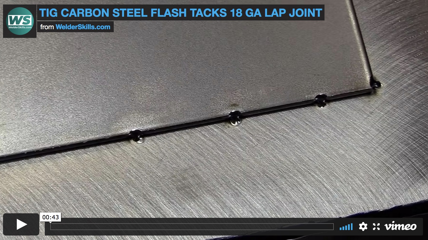 flash tacks 18 ga lap joint