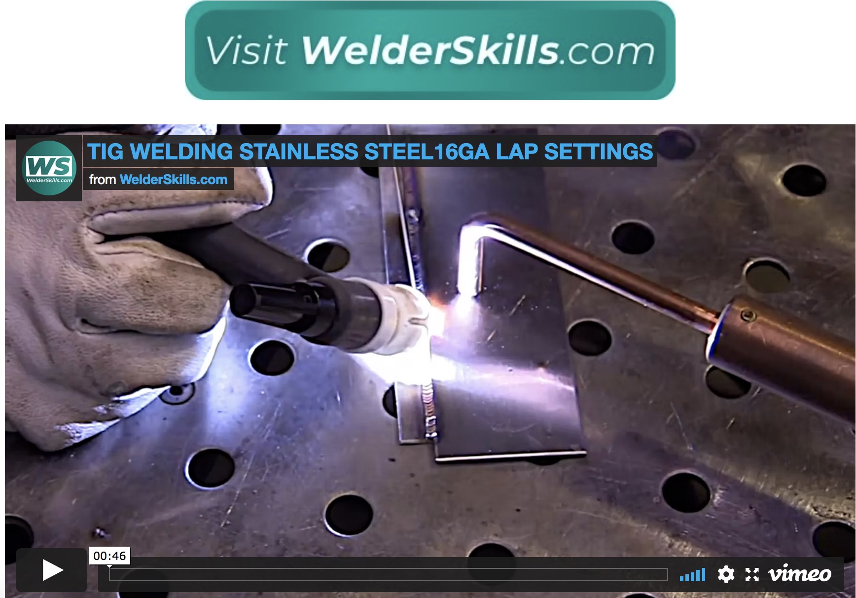 Tig Welding Stainless Steel 16ga lap joint settings