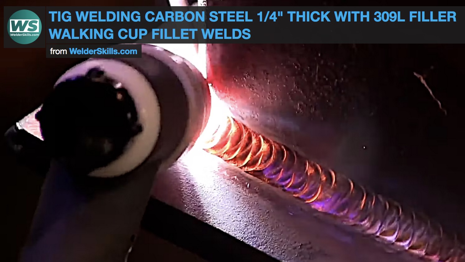 Tig Walking the Cup on Carbon Steel Fillet weld with 309L filler
