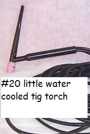 small water cooled tig torch 20