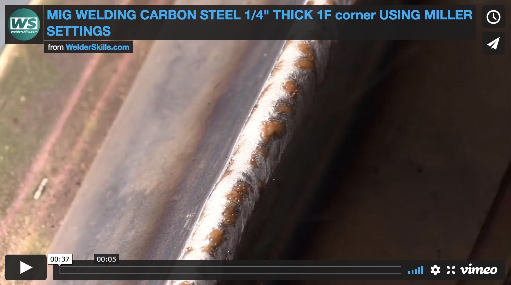 Mig Welding carbon steel 1/4" thick 1F corner joint settings