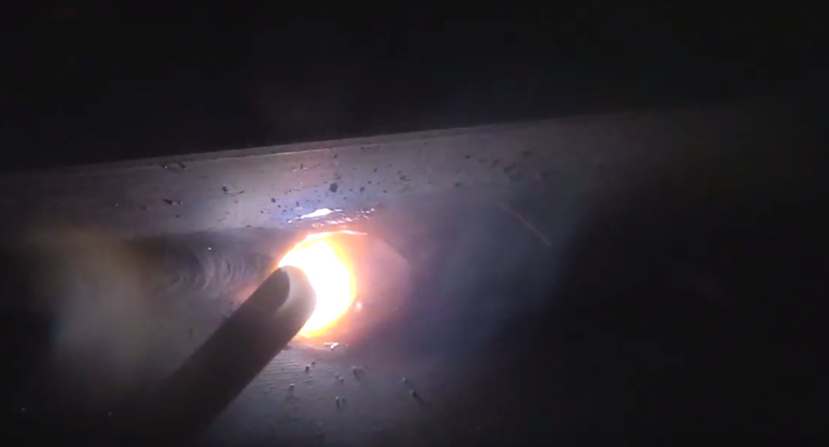 Stick Welding Overhead with 7018