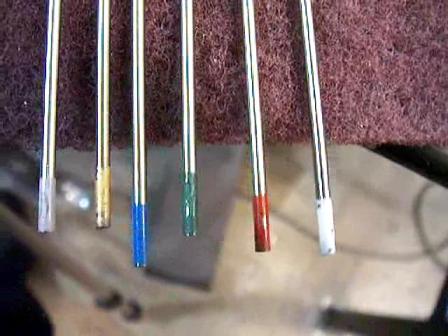 types of tungsten electrodes