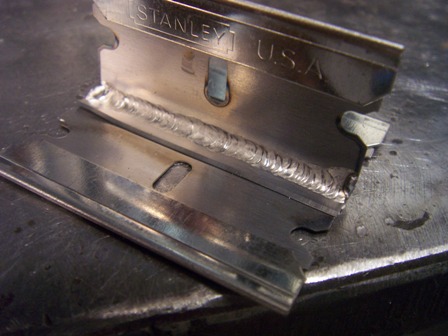 welding razor blades